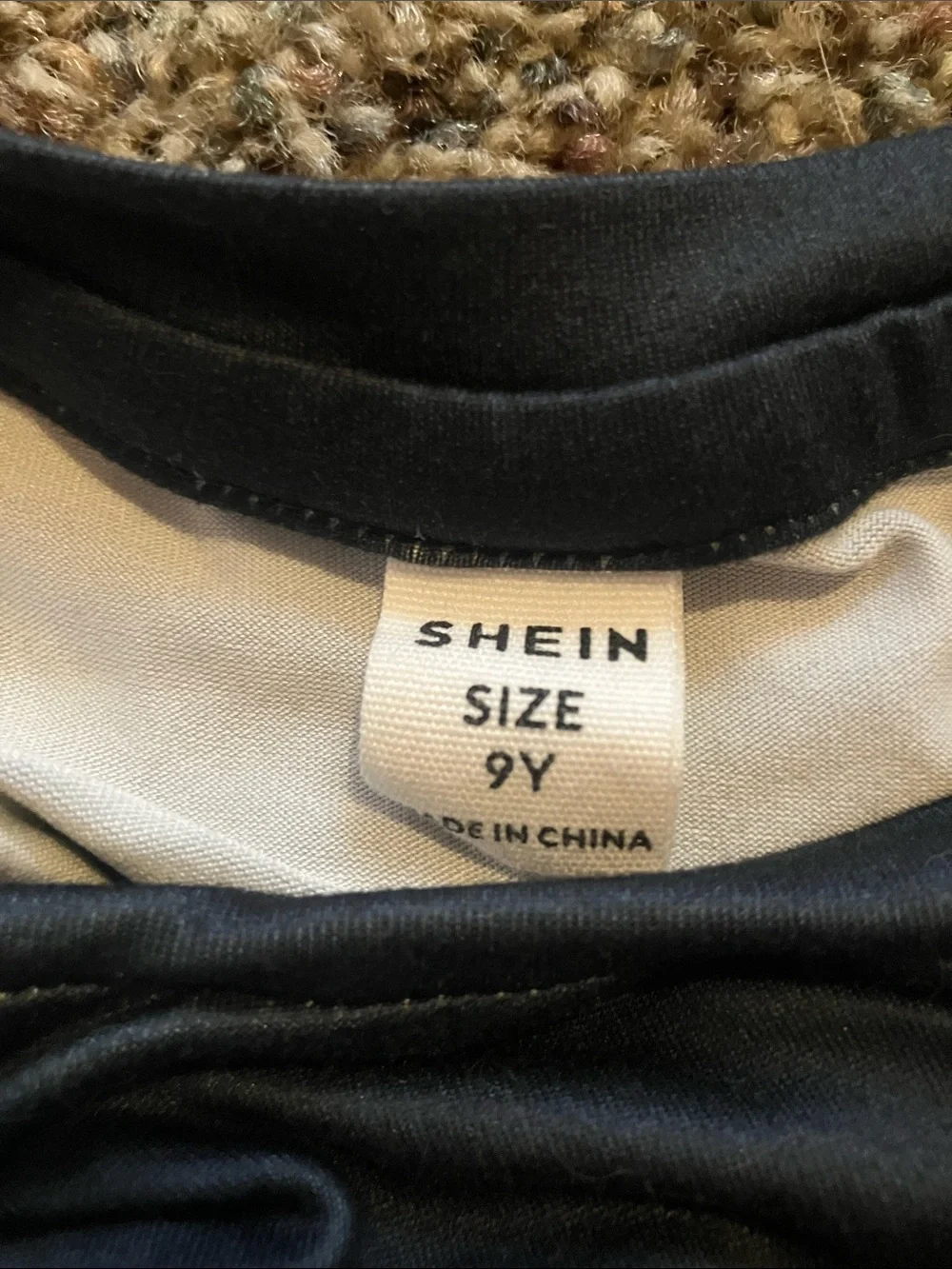 SHEIN Black Kids Graphic Tee with Red & Blue Accents